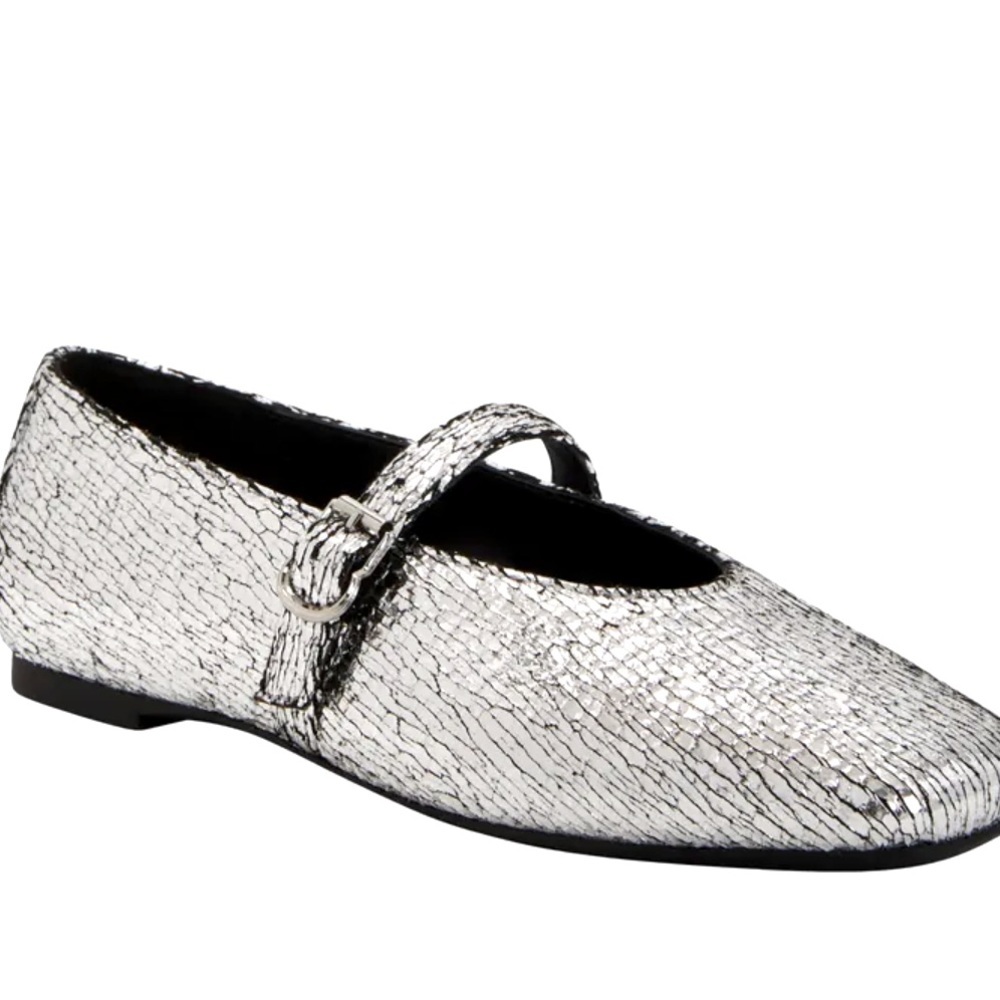 Katy Perry the evie Mary Jane silver shoes 5.5M new in box